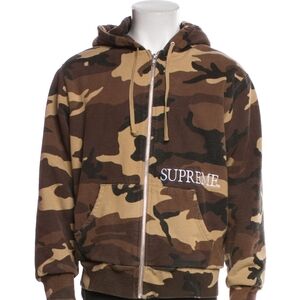 Supreme Brown and Tan Camouflage Hoodie